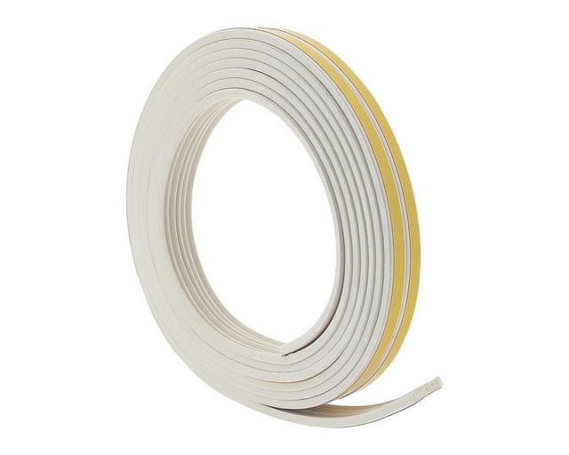 varivendo Dichtungsband Dichtungsband E-Profil weiß 2x3m, (Rolle, 1-St., Gummidichtung), abdichtungsband luftdicht fensterdicht türdicht scheibendichtung