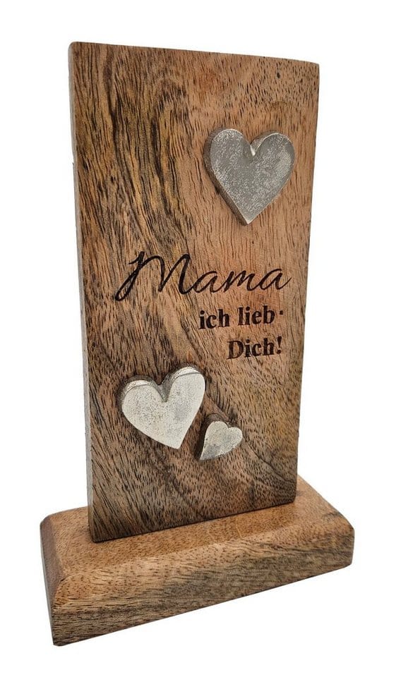 Meinposten Deko-Schriftzug Holzschild MAMA Holztafel Geschenk Mutter Höhe 20 cm (1 St)
