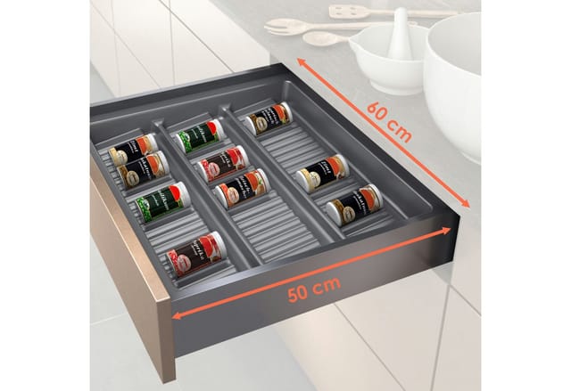 Spetebo Schubladeneinsatz für Gewürze für Küchenschubladen der ideale Küchen-Organizer (Anzahl, 1 St., Stück), Made in Germany