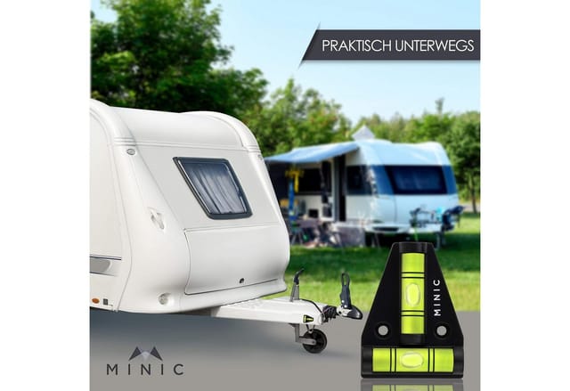 MINIC Wasserwaage Kreuzwasserwaage - Strapazierfähig und Bruchsicher, (Wohnmobil Zubehör, 1 St., Wohnwagen Gadgets - mini Wasserwaage - Ducato Camping Zubehör Innen)