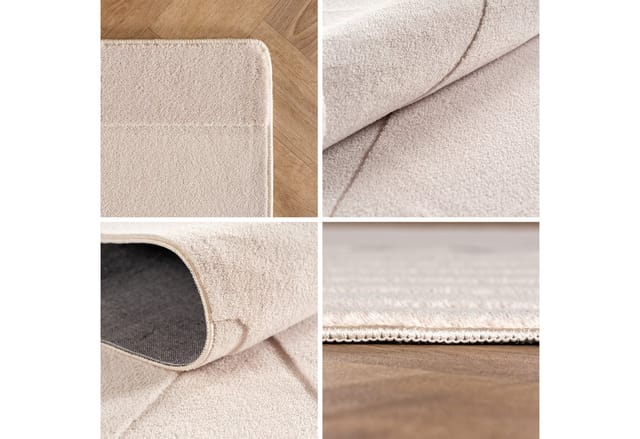 SIMPEX24 Designteppich Unicolor - Einfarbig, Rechteckig, Höhe: 12 mm, Kurzflorteppich Skandinavische Design Anti-Rutsch Rückseite Waschbar