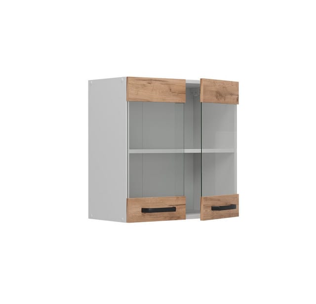 Vicco Glashängeschrank R-Line, Goldkraft Eiche/Weiß, 60 cm (1-St)
