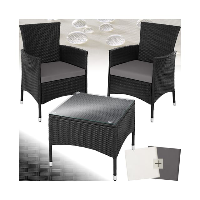 tectake Sitzgruppe Rattanset, (Set., 5-tlg), Schickes, modernes Design