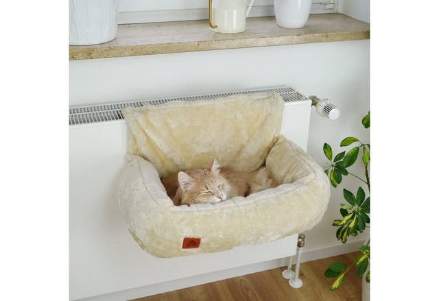 SCHLITZOHR Katzen-Hängematte Heizungsliege Lucky, Polyester, Heizungsliege waschbar, Hängematte für Katzen, Heizkörper Liege