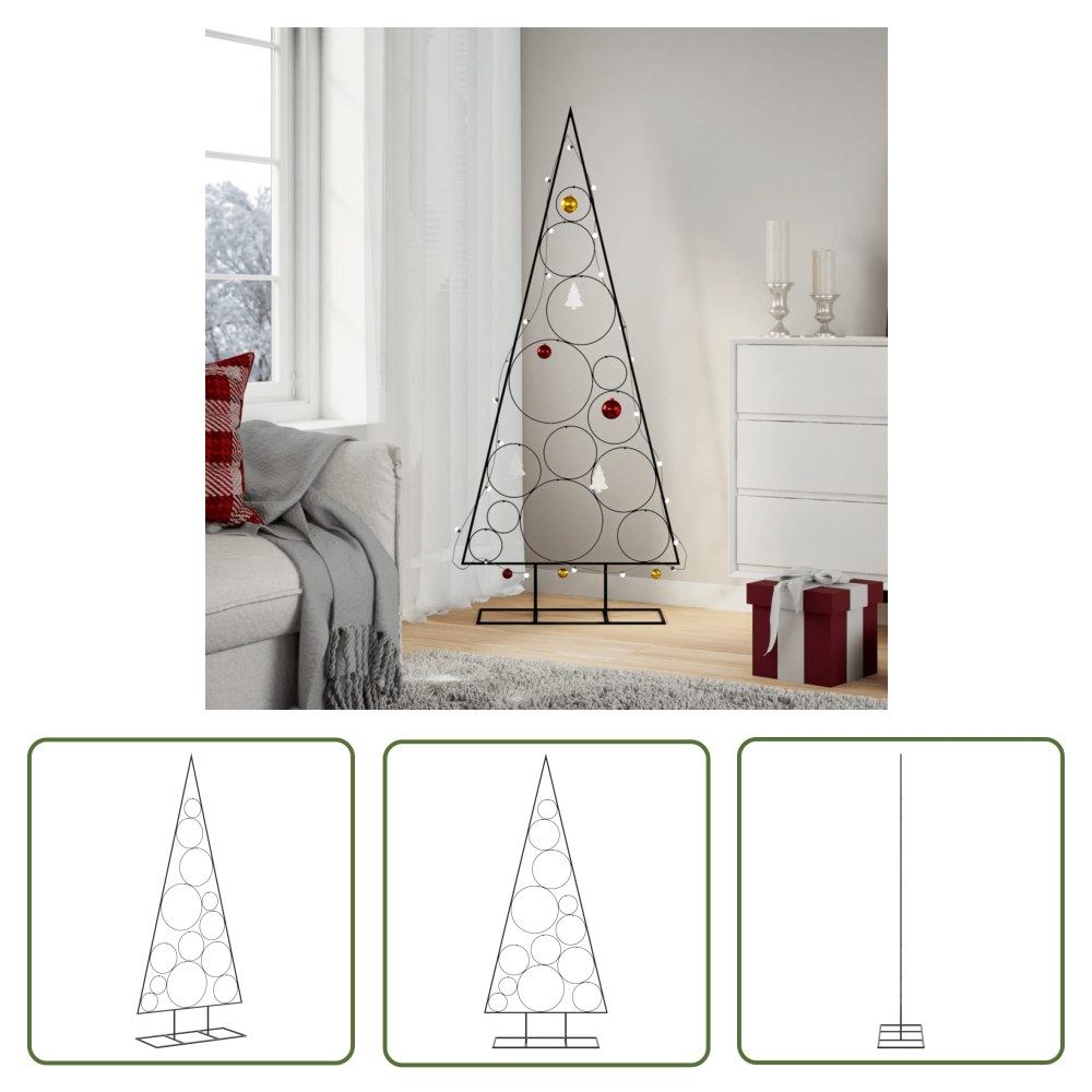 Dekorationsbaum - Vidaxl Metall-weihnachtsbaum Für Dekorationen Schwarz 150 Cm - Weihnachtsbaum Schwarz