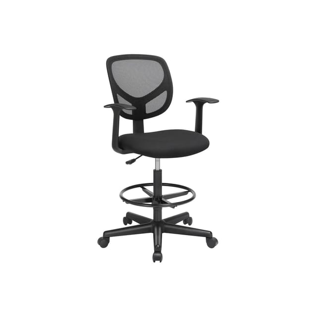 SONGMICS Bürostuhl, höhenverstellbare Fußstütze, 360° Drehstuhl