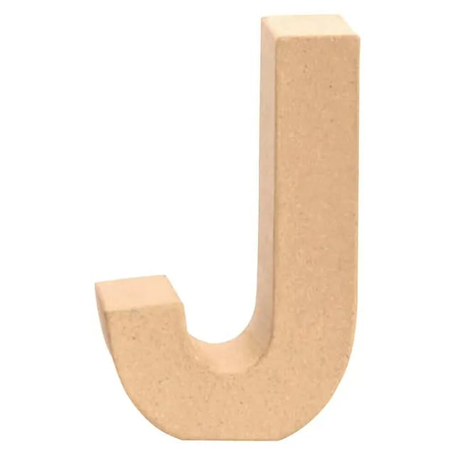 Glorex Deko-Buchstaben Glorex Papp-Buchstabe J 17,5 x 5,5 cm