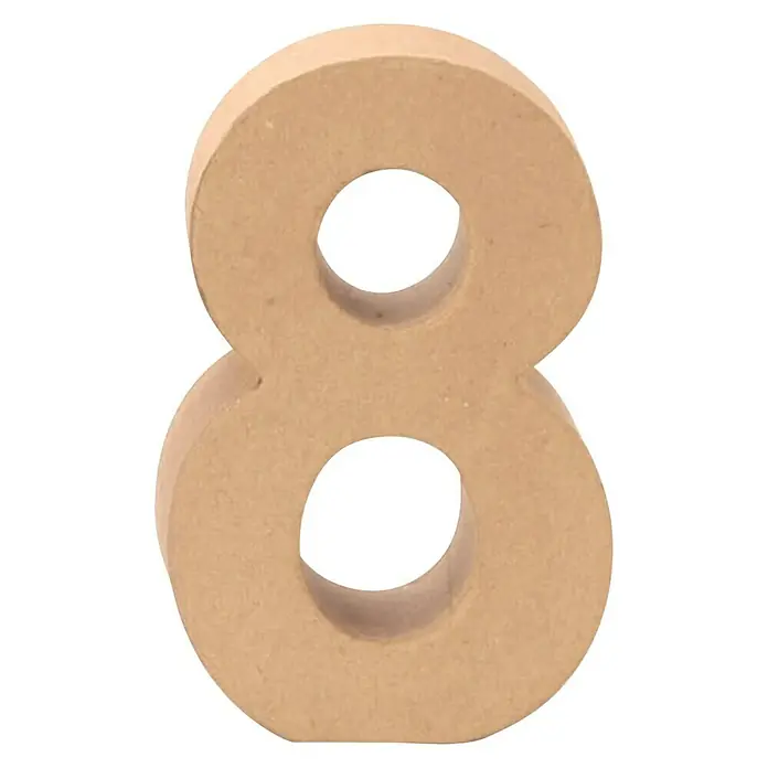 Glorex Dachpappe Glorex Papp-Zahl 8 17,5 x 5,5 cm