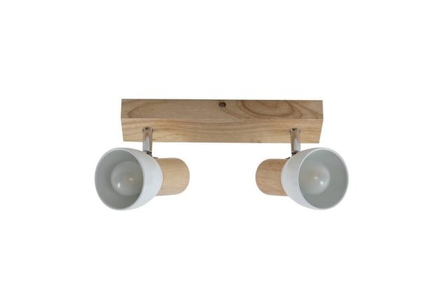 Lindby Deckenstrahler Thorin, Holz IP20, 2 x 40 W