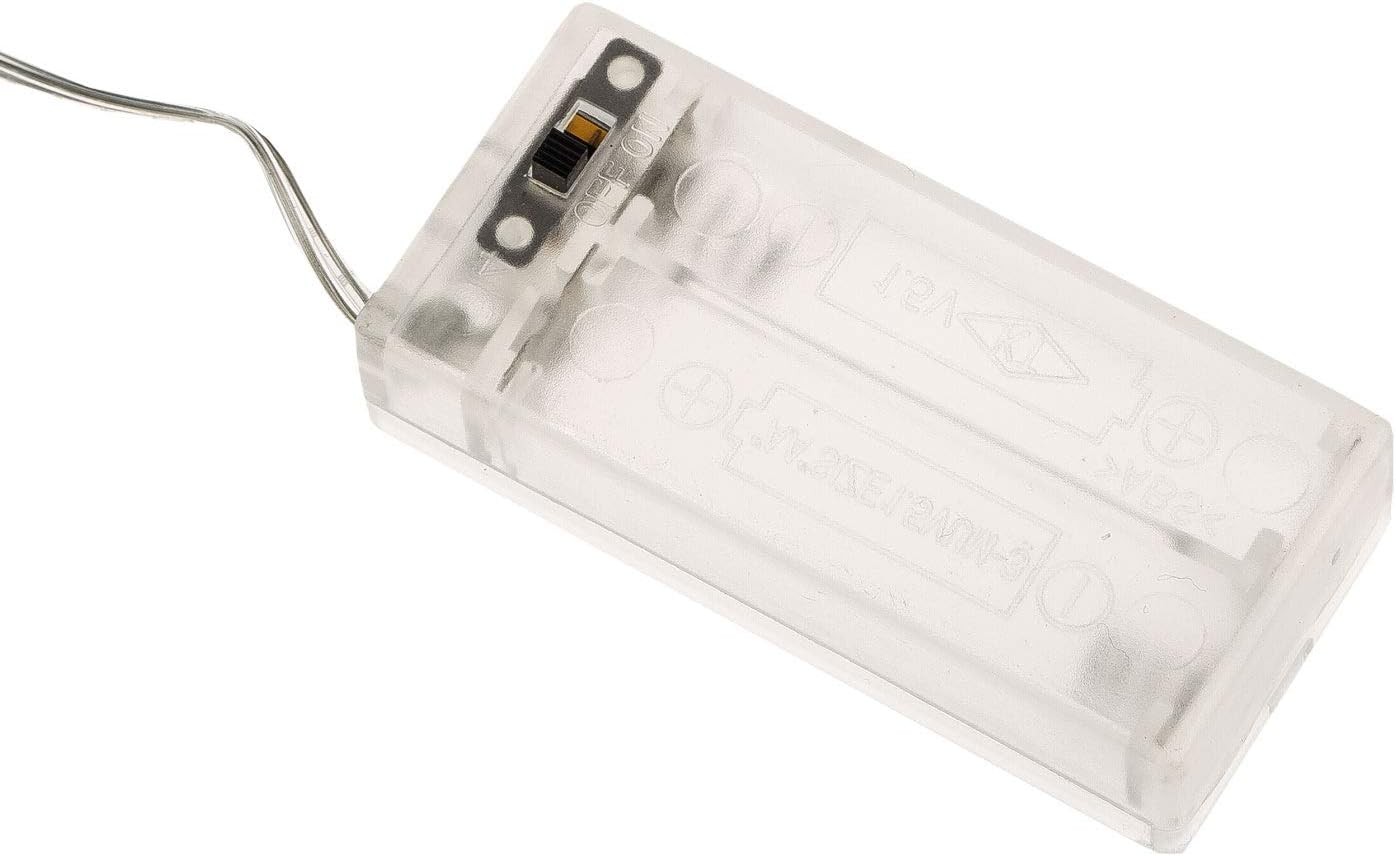 Idena LED-Lichterkette Idena 31114 - LED Micro Lichterkette mit 10 LEDs in Warmweiß, 6 Stunde Bild 7