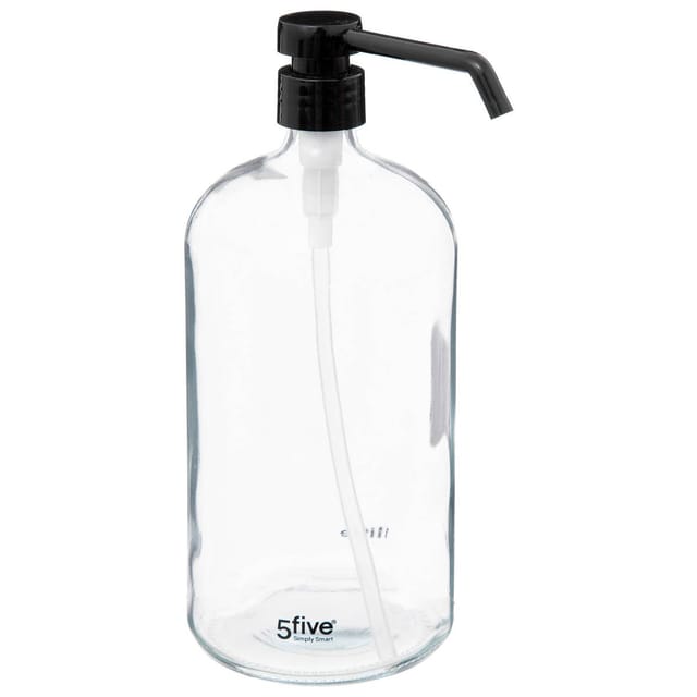 5five Simply Smart Seifenspender Spender, für Flüssigseife, Duschgel, Glas, 1 L, (einzeln)