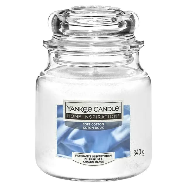 Yankee Candle Duftkerze Yankee Candle Duftkerze Mittleres Glas Soft Cotton