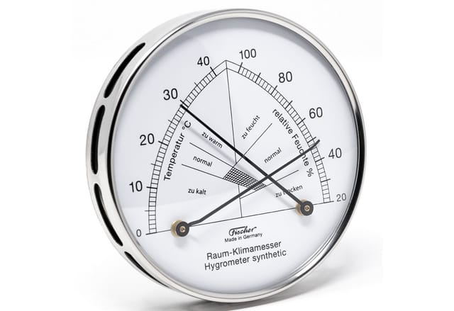 Fischer Klimamesser Fischer 142.01 Raum-Klimamesser 100mm Hygrothermometer Made in Germany