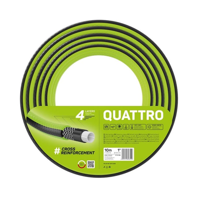 Cellfast Gartenschlauch 10-080/10-086, Quattro 1'' Gartenschlauch 4-lagig