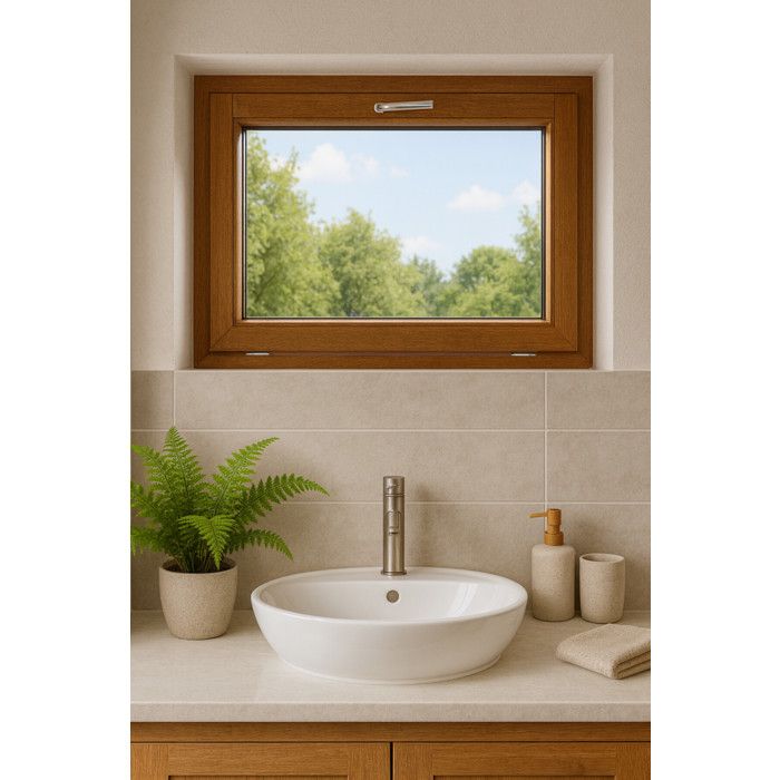 Fenster Chassis Abattant En Bois Meranti 45 X 100 Cm Braun