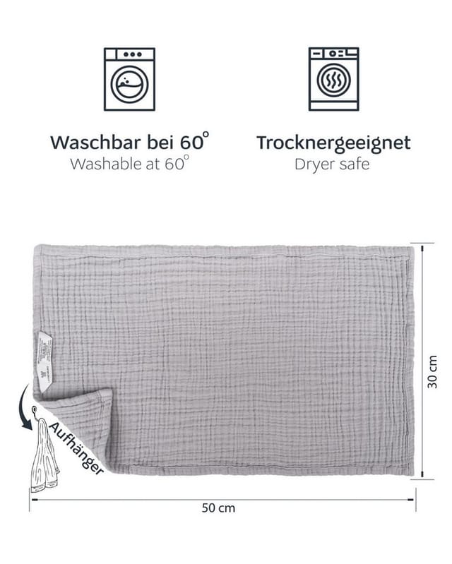 Laynenburg Spucktuch Baby 10er-Set in 30x50cm aus extra weichem Musselin - 100% Baumwolle, Musselin-tücher als Mulltücher, Mullwindeln oder Stoffwindeln