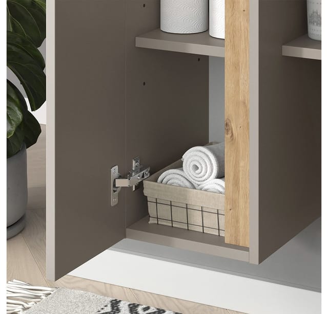 Vicco Hängeschrank Edelin, Cashmere/Artisan, 35 x 120 cm mit 4 offenen Ablagefächern (1-St)
