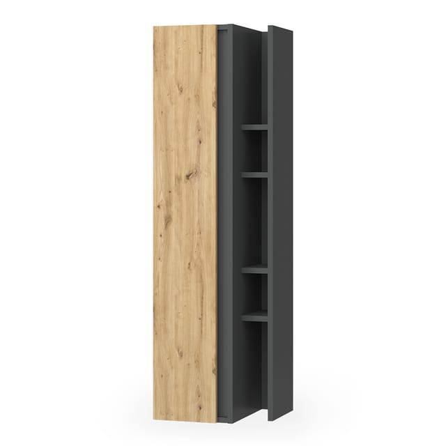 Vicco Hängeschrank Edelin, Anthrazit/Artisan, 35 x 120 cm mit 4 Ablagefächern (1-St)