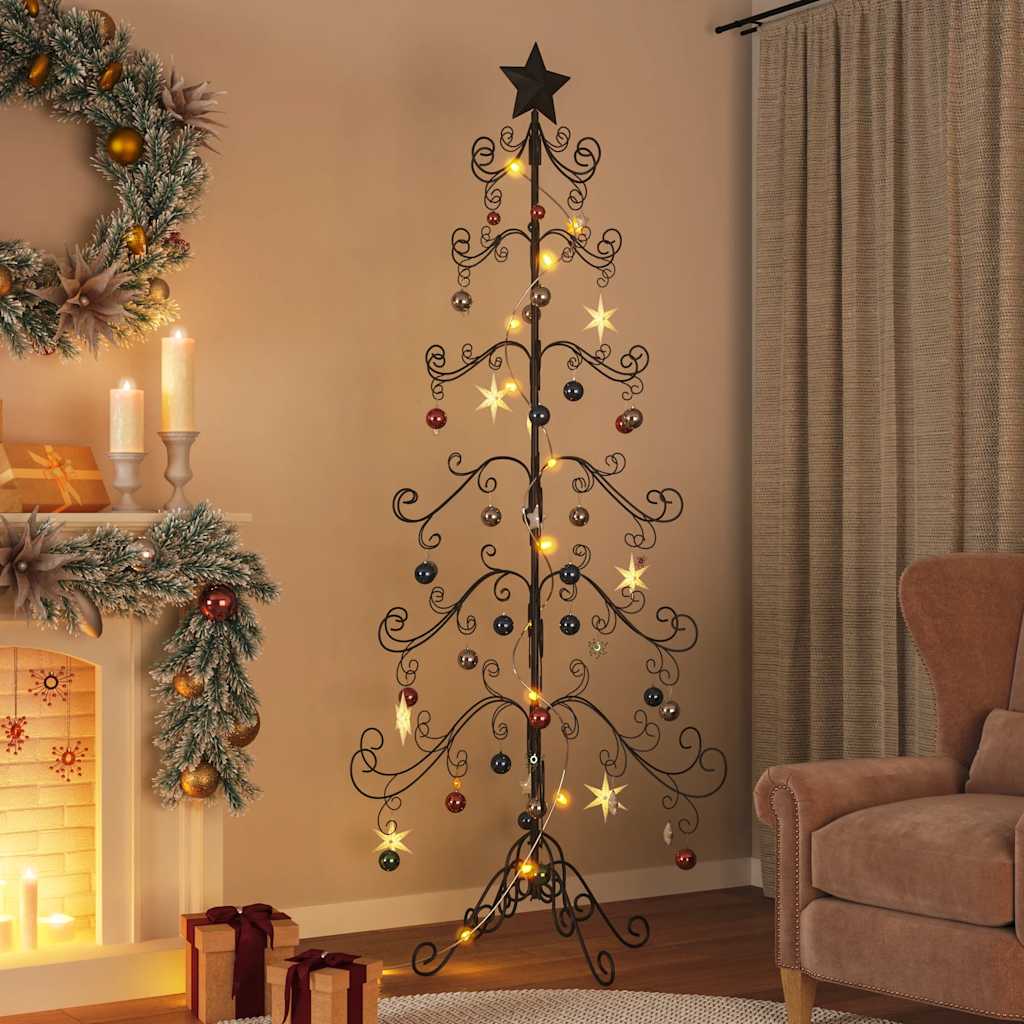 Metall-weihnachtsbaum Für Dekorationen Schwarz 215 Cm