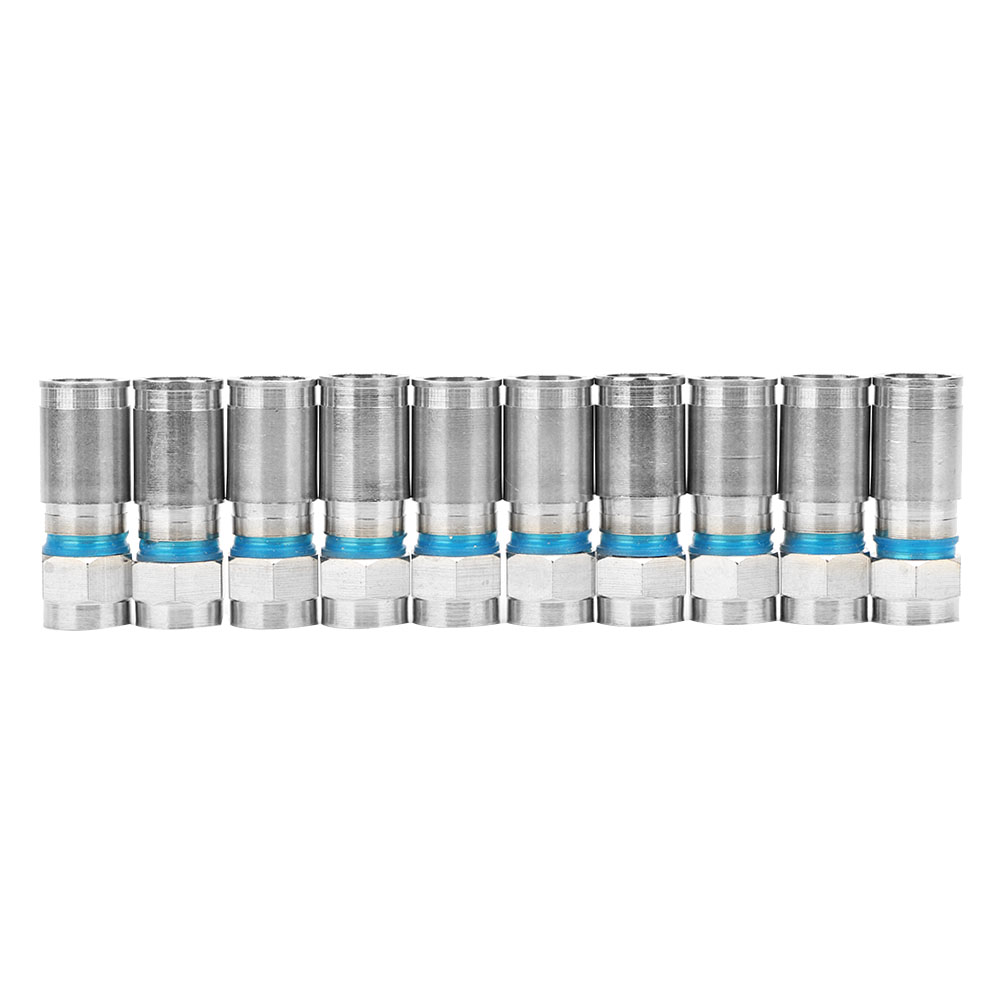 10 Stück F-typ-steckverbinder Rg6 Uk Für Satelliten-videoantennenkabel (f-008)