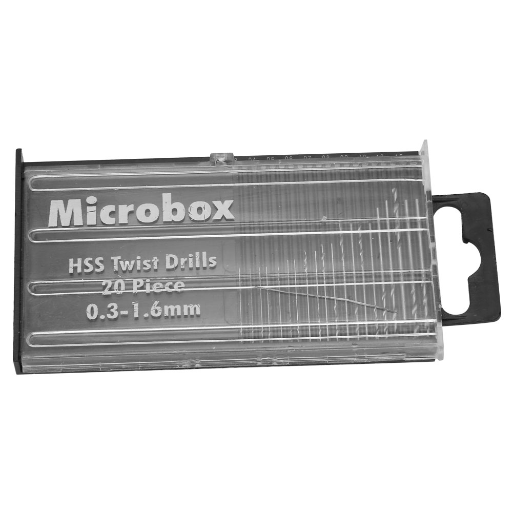 20-teiliges Hss-mikrobohrer-set (0,3 Mm–1,6 Mm) Für Holz Und Metall Mit Koffer