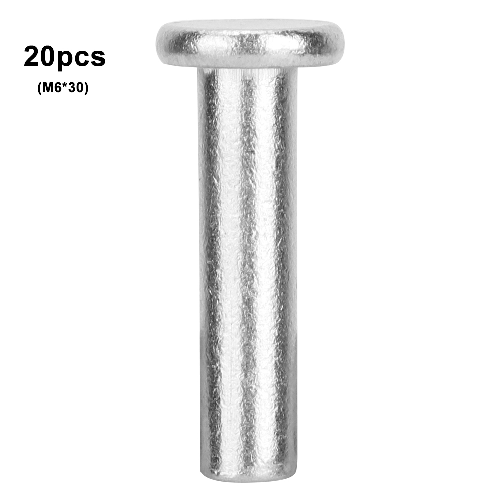 20 Stück Gb867 M6 (30 Mm) Vollaluminium-flachkopfnieten