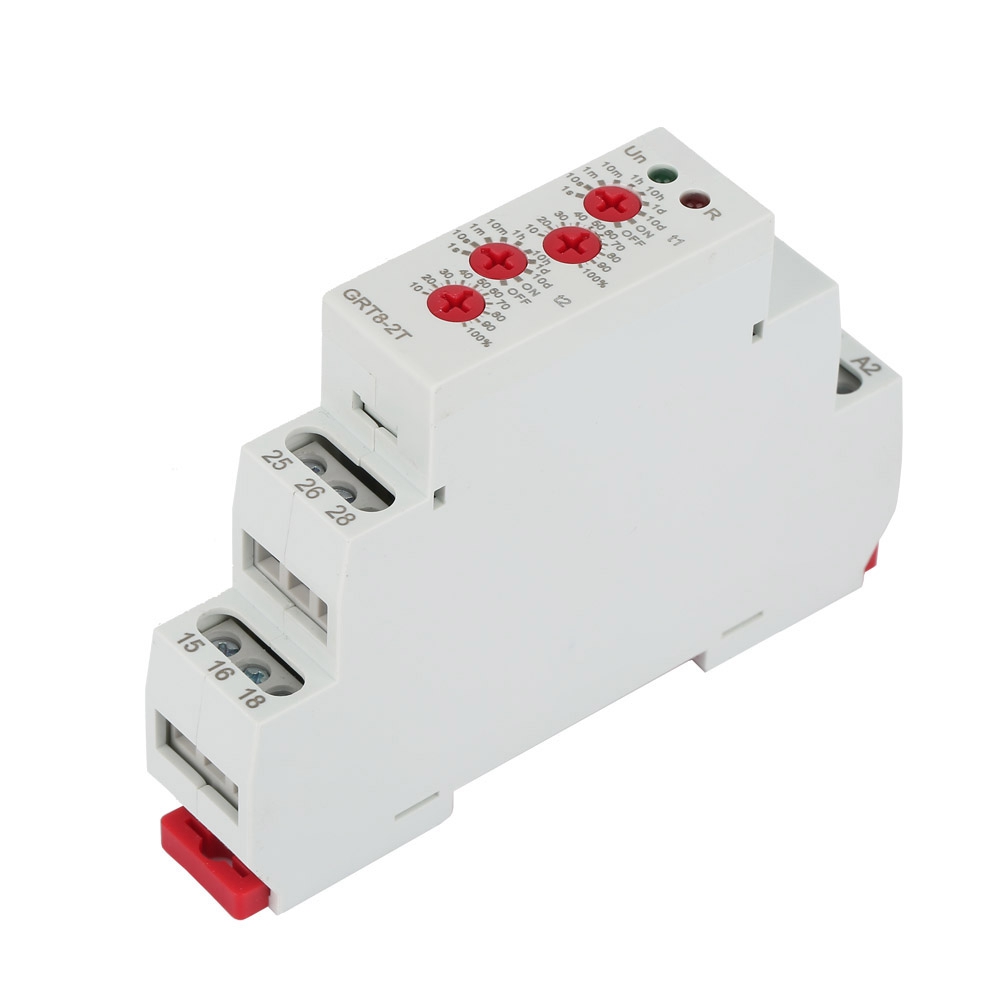 Grt8-2t Doppelzeitverzögerungsrelais Für Din-schiene (12v-240v Ac/dc) - Miniatur