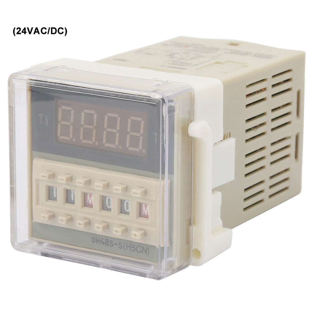 Dh48s S-2z Zeitverzögerungsrelais, Robustes Lcd-display, 8 Pins, Einstellbar Von 0,1 S Bis 99 H, 24 V Ac/dc-netzteil