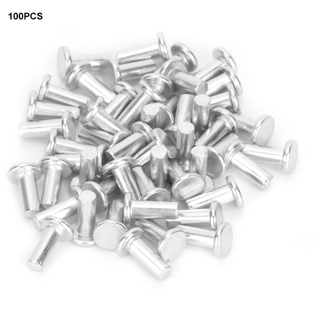 100 Stück Gb867 M4 (m4x16) Flachkopf-vollaluminiumnieten Für Metallbaugruppen