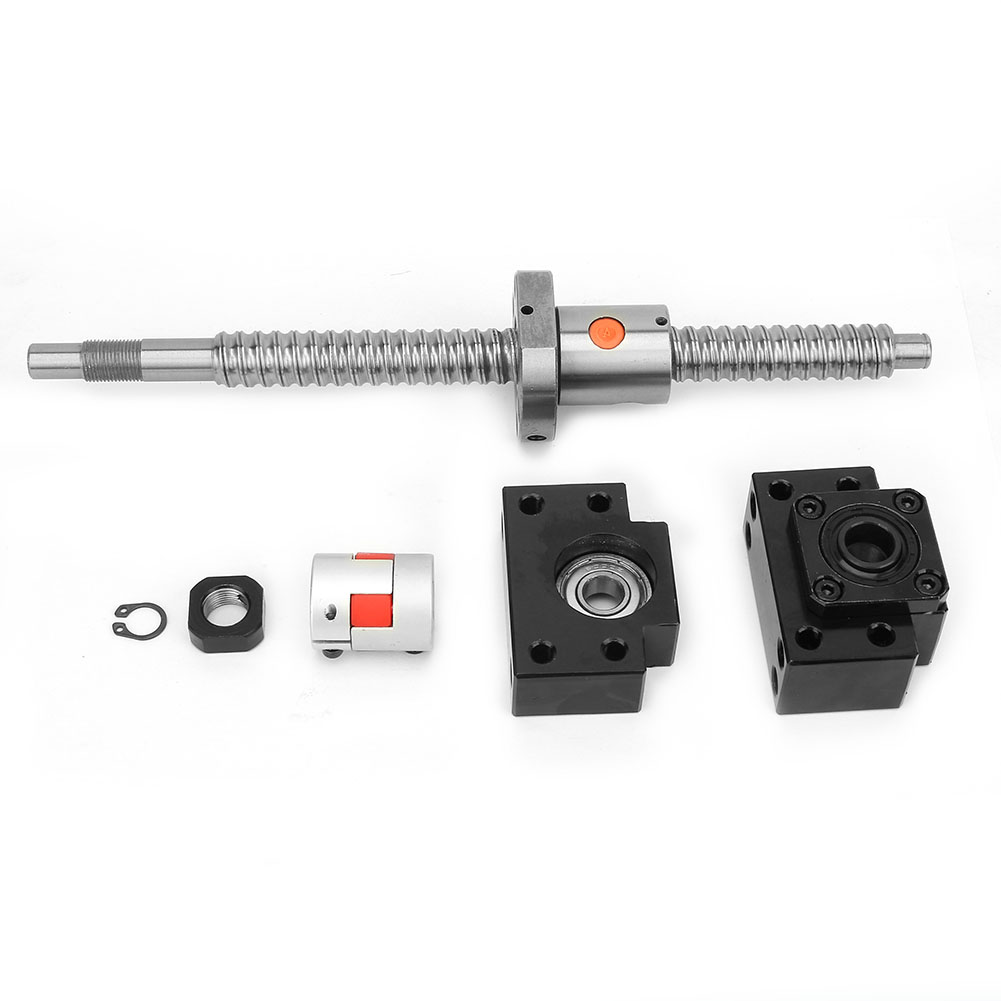 Sfu1605 250-mm-kugelgewindetrieb Aus Edelstahl Mit Mutter, Bk/bf12-halterungen Und 6,35 X 10 Mm-kupplung