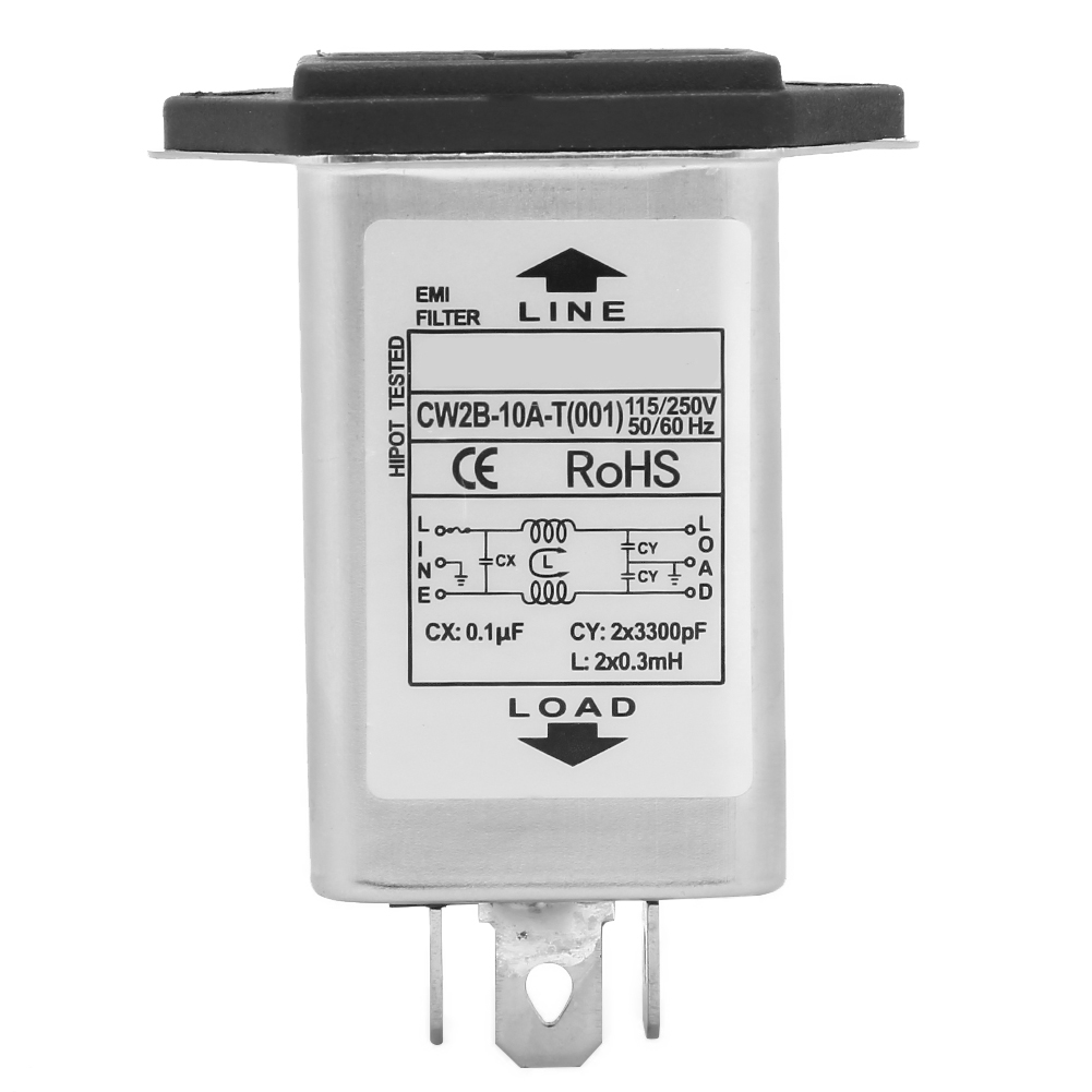 Cw2b-10a Emv-filter Mit 2-in-1-sicherungssockel, 125/250 V Sicherheit