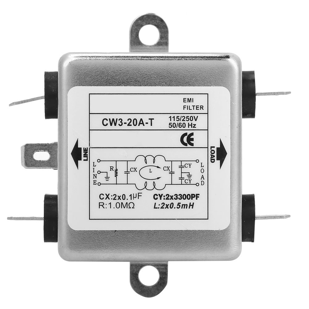 Einphasen-netzteil Mit Emi-filter Cw3-20a T, 115 V/250 V, 50/60 Hz Zur Reduzierung Elektromagnetischer Störungen