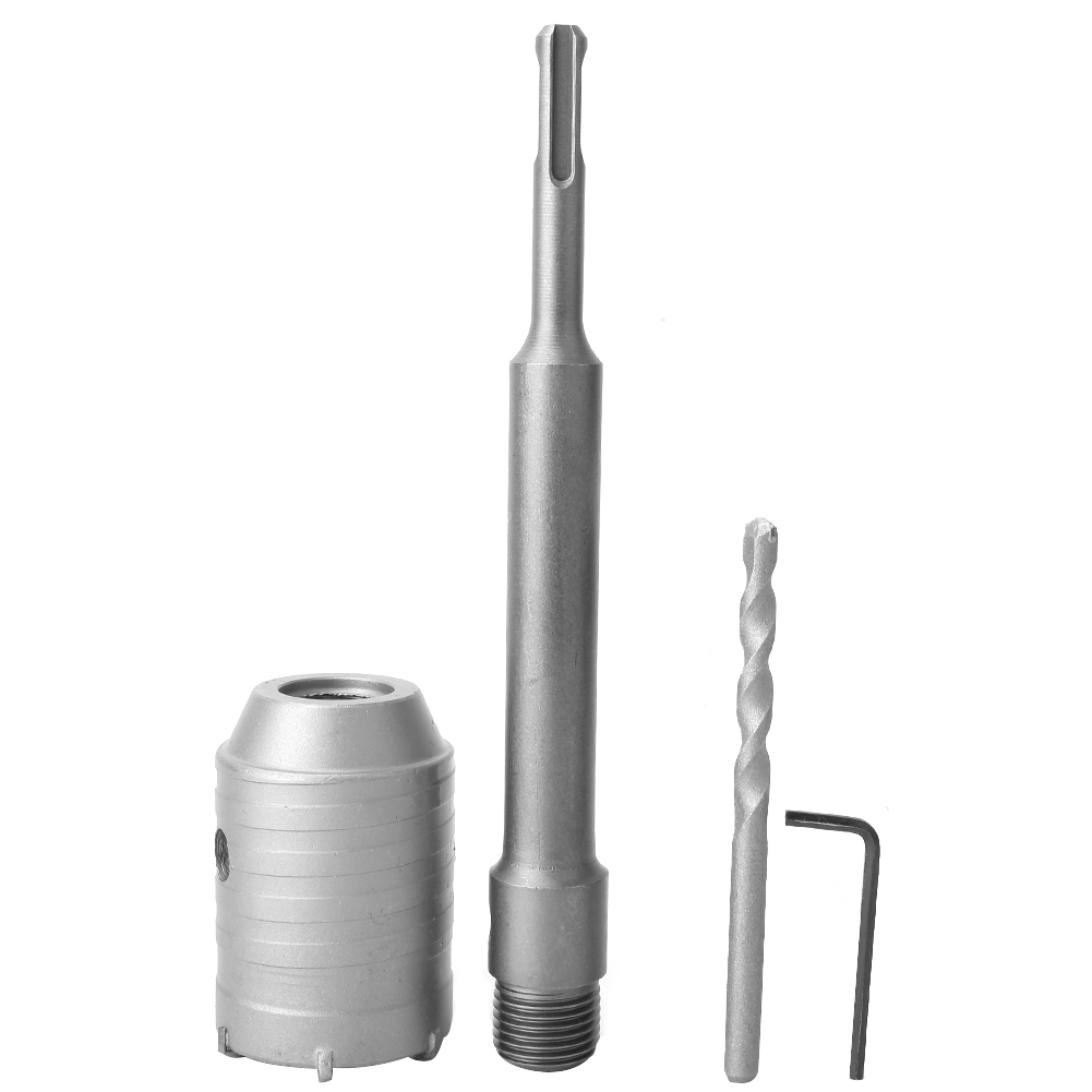 Sds-betonbohrer Mit 200-mm-schaft, Kernbohrer Für Wände Und 50-mm-schraubenschlüssel-set