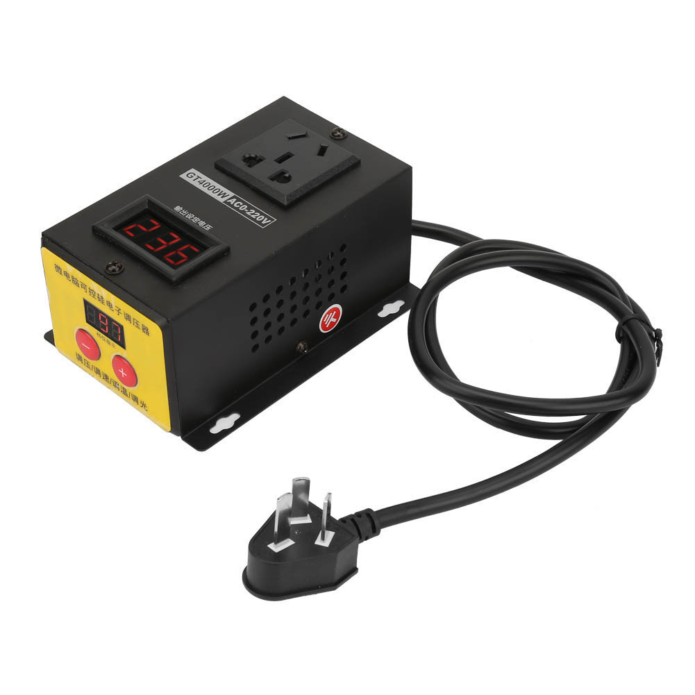 Elektronischer 4000-w-spannungsregler Mit Einstellbarem Thyristor, Hohe Präzision, 220-v-au-stecker