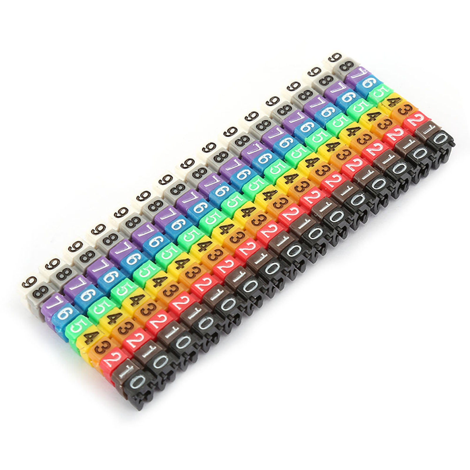 Digitales Kabelmarkierungsrohr, Farbiger Marker Für Elektrische Drähte (150 Stück, 1,5 Mm² Querschnitt)