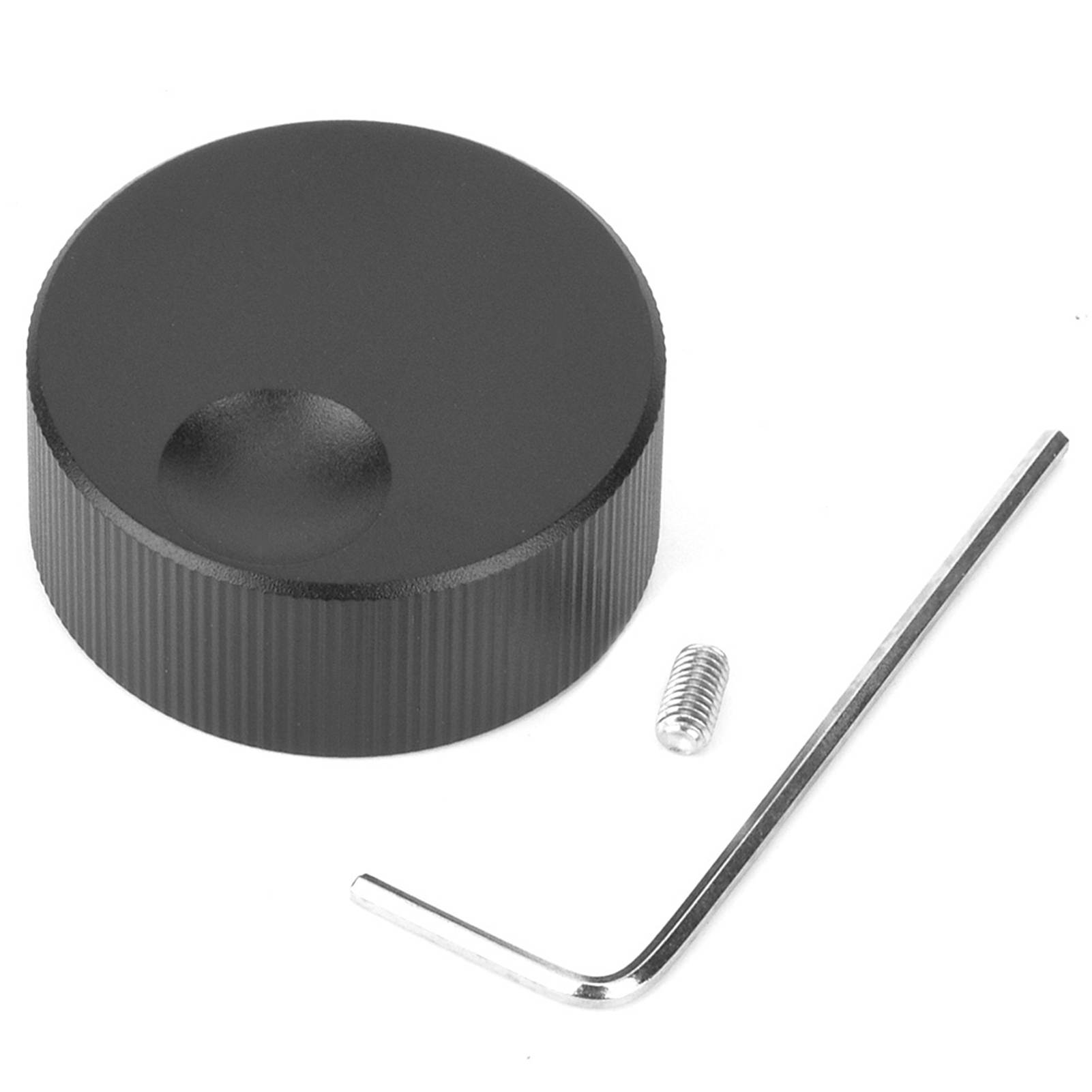 Lautstärkereglerknopf Aus Mattschwarzem Aluminium, 32 X 13 Mm, Für 6-mm-potentiometer