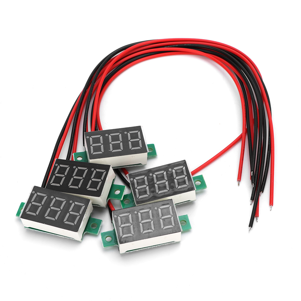 5-teiliges Digitales Voltmeter Mit Gelber Led, 0,36 Zoll, Gleichstrom, 2-draht Zur Spannungsüberwachung