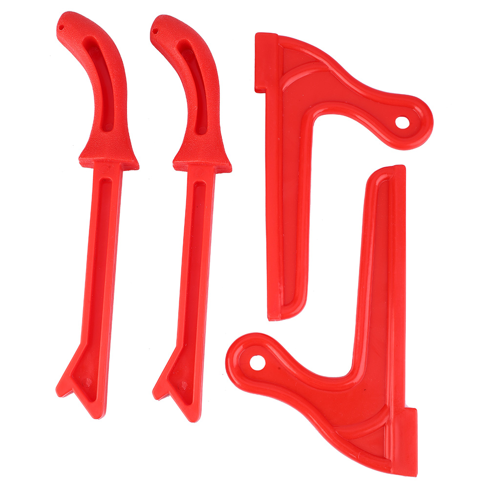 4-teiliges Sicherheitsschieber-set Für Holzsägen – Rotes Kunststoff-holzbearbeitungswerkzeug
