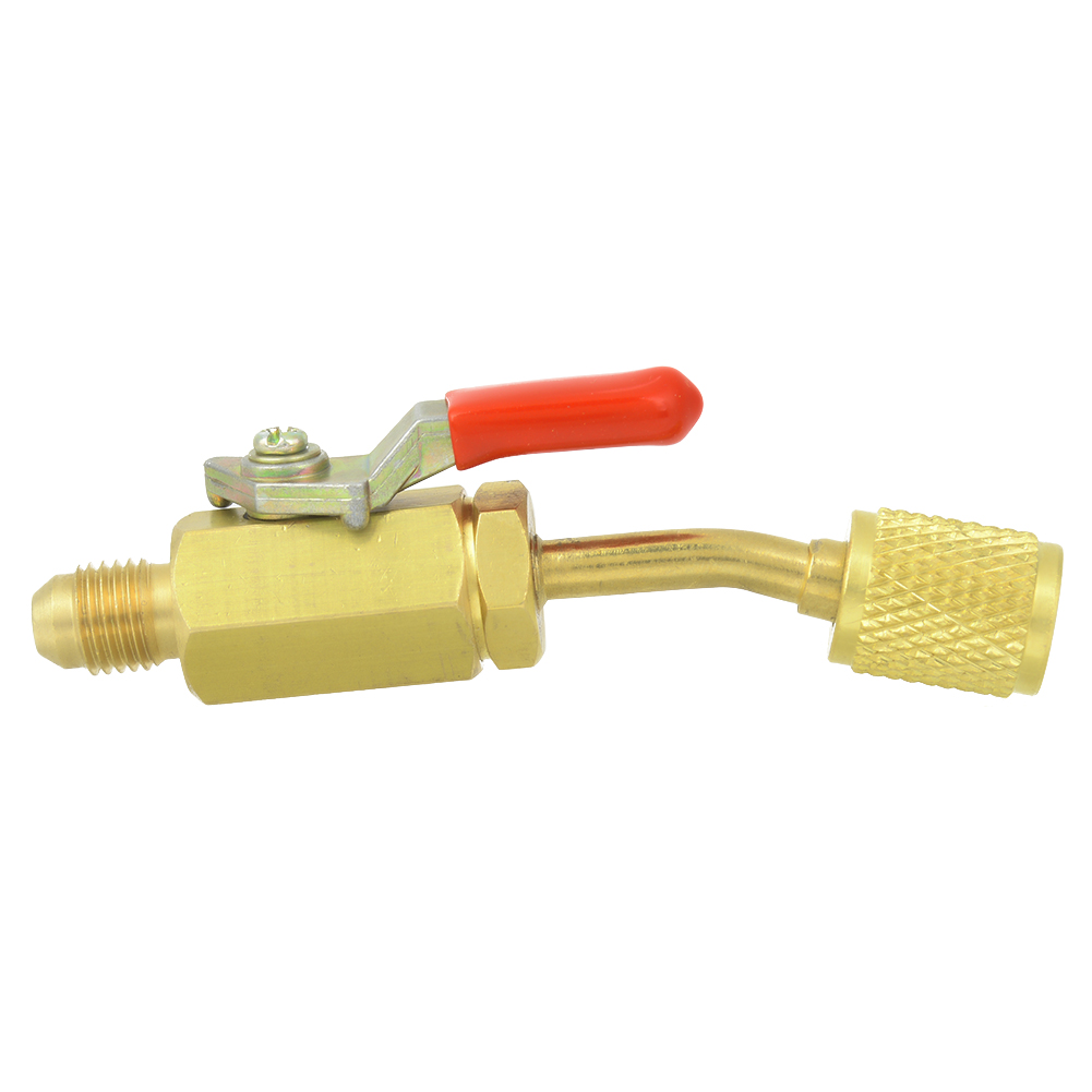1/4 Zoll Messing-kugelhahn (manuell) Für Kälteanlagen Der Kältemittel R12/r134a/r410a (rot)