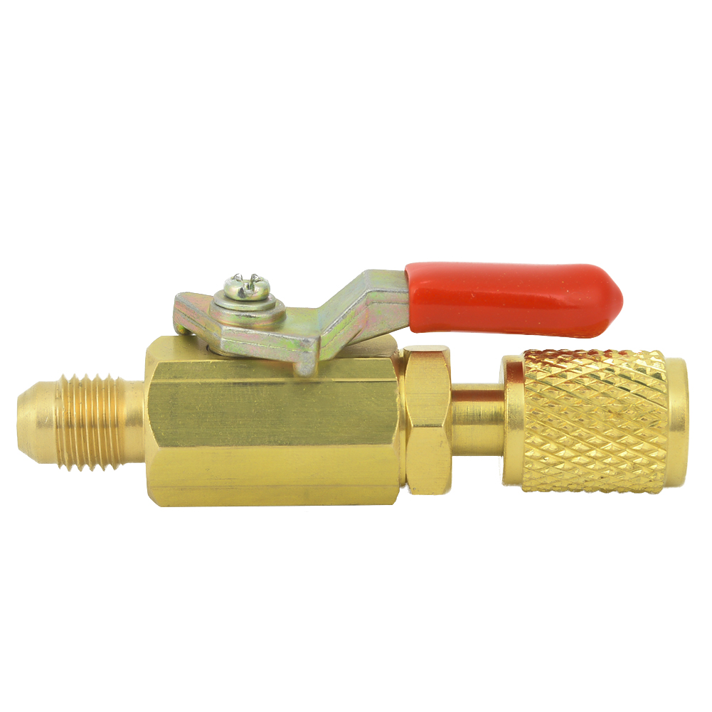 1/4 Zoll Messing-handabsperrventil Für R410a/r134a/r12-kälteanlagen (rot)