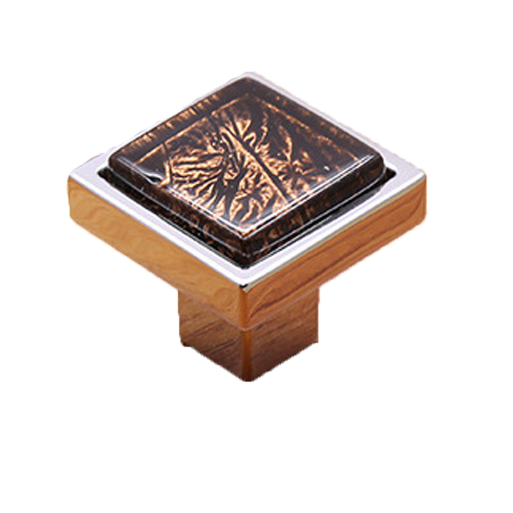 Quadratischer Kristall-schubladengriff Für Möbel Und Schränke (kaffee, Klein)