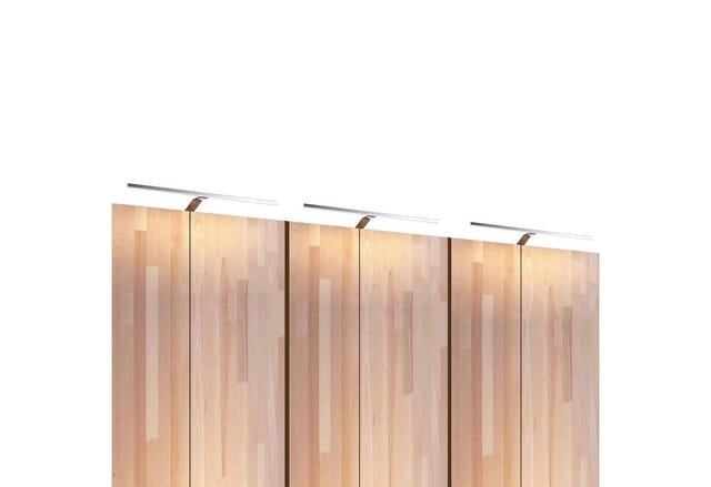 kalb Aufbauleuchte LED Aufbauleuchte Edelstahl warm neutral für Schranklicht Beleuchtung, 3er Set neutralweiß, neutralweiß