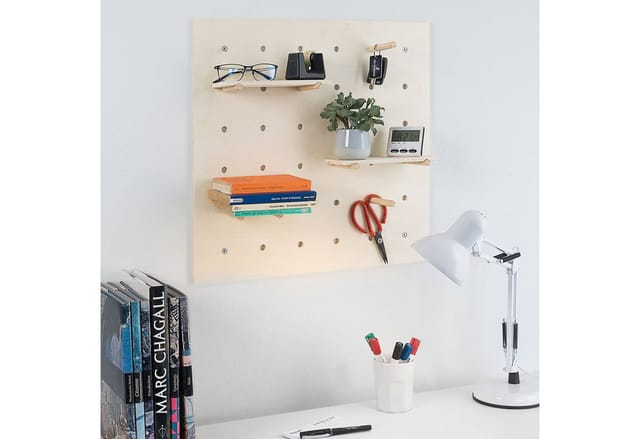 Goods+Gadgets Wandregal Goods+Gadgets Wandregal Pegboard – Werkzeugwand & Stecktafel Organizer, Werkzeugwand, Kreatives Stecktafel Ordnungssystem