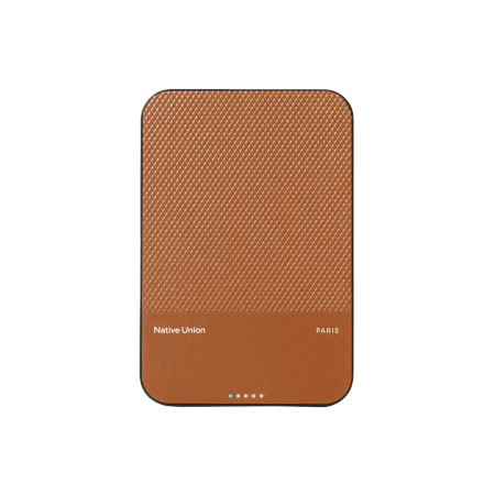 Native Union (re)classic Qi2 Powerbank – 5000 Mah Magnetische Powerbank, Kompatibel Mit Magsafe Und Qi2, Inklusive 15 Cm Usb-c-zu-usb-c-kabel (hellbraun)