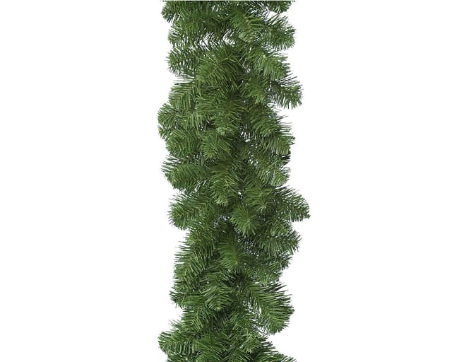 Kaemingk Girlanden, Tannengirlande 25cm künstlich 190 Spitzen Indoor & Outdoor 2,7m grün