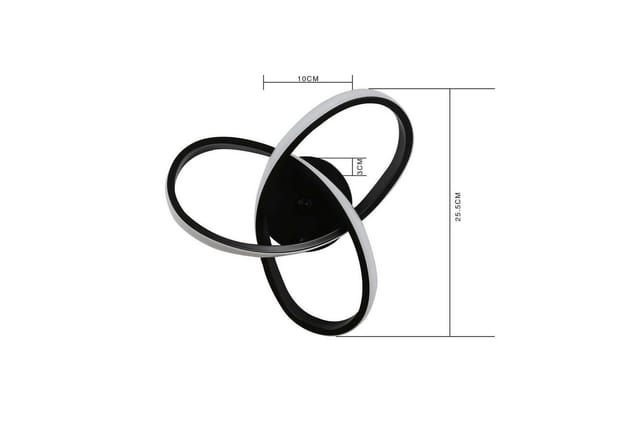 Nettlife LED Deckenleuchte Dimmbar 40CM Geometrie Design Wohnzimmer Deckenlampe fernbedienung, LED fest verbaut, Augenschutz
