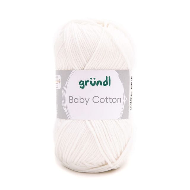 Gründl Gründl Wolle Baby Cotton 50 g weiß Häkelwolle