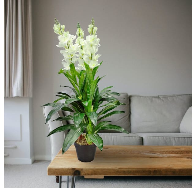 Kunstblume Levkoje Matthiola Kunstpflanze Künstliche Pflanze mit Blüten 100 cm Levkoje, Decovego, Höhe 100 cm