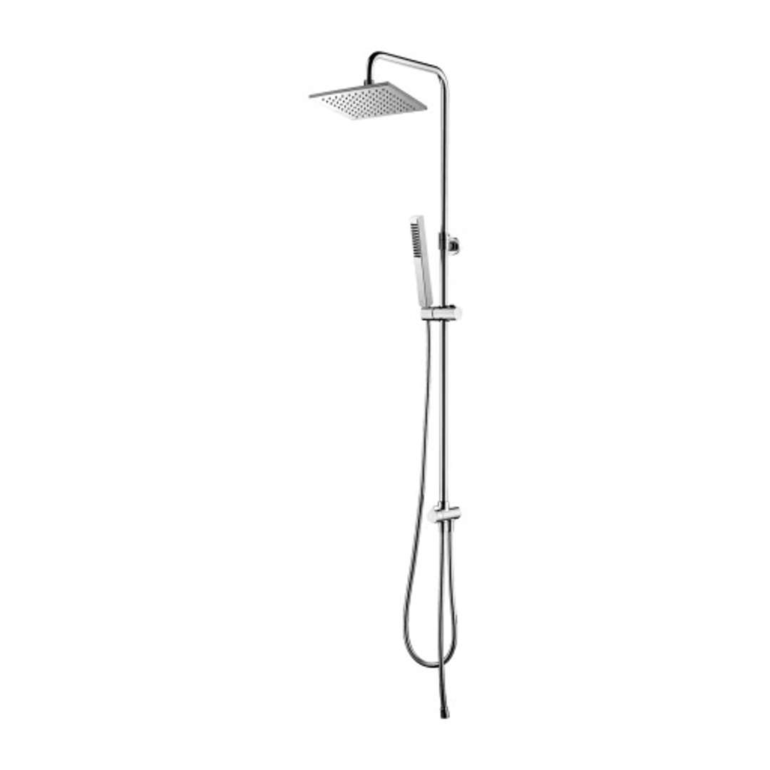 Omnires Micro S - Duschset Ohne Armatur, 20x20 Cm, 3 Strahlarten, Chrom Sysy-kcr