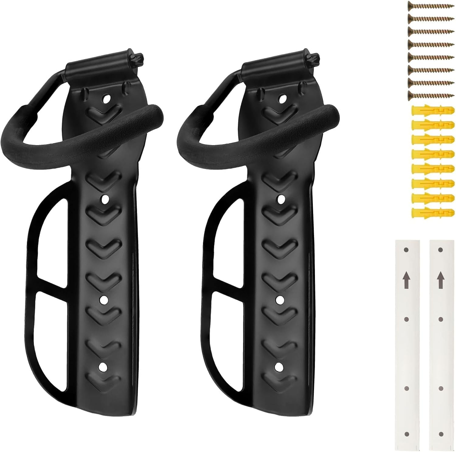 Set Mit 2 Wandmontierten Fahrradständern – Maximale Traglast: 40 Kg – Aus Kohlenstoffstahl – Universeller Ständer Für Alle Fahrradtypen – Platzsparende Wandmontage Für Garage, Keller Und